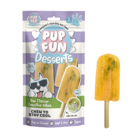 Сладолед за кучета от киви Pup Fun Dessert Smoothie Kiwi  2 х 60 гр. с киви, пилешко месо и колаген